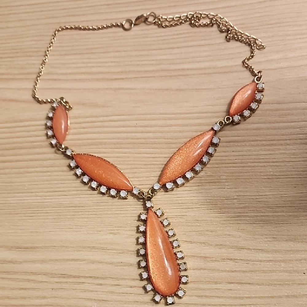 tasha Orange and Gold Necklace